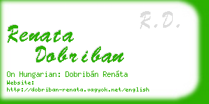renata dobriban business card